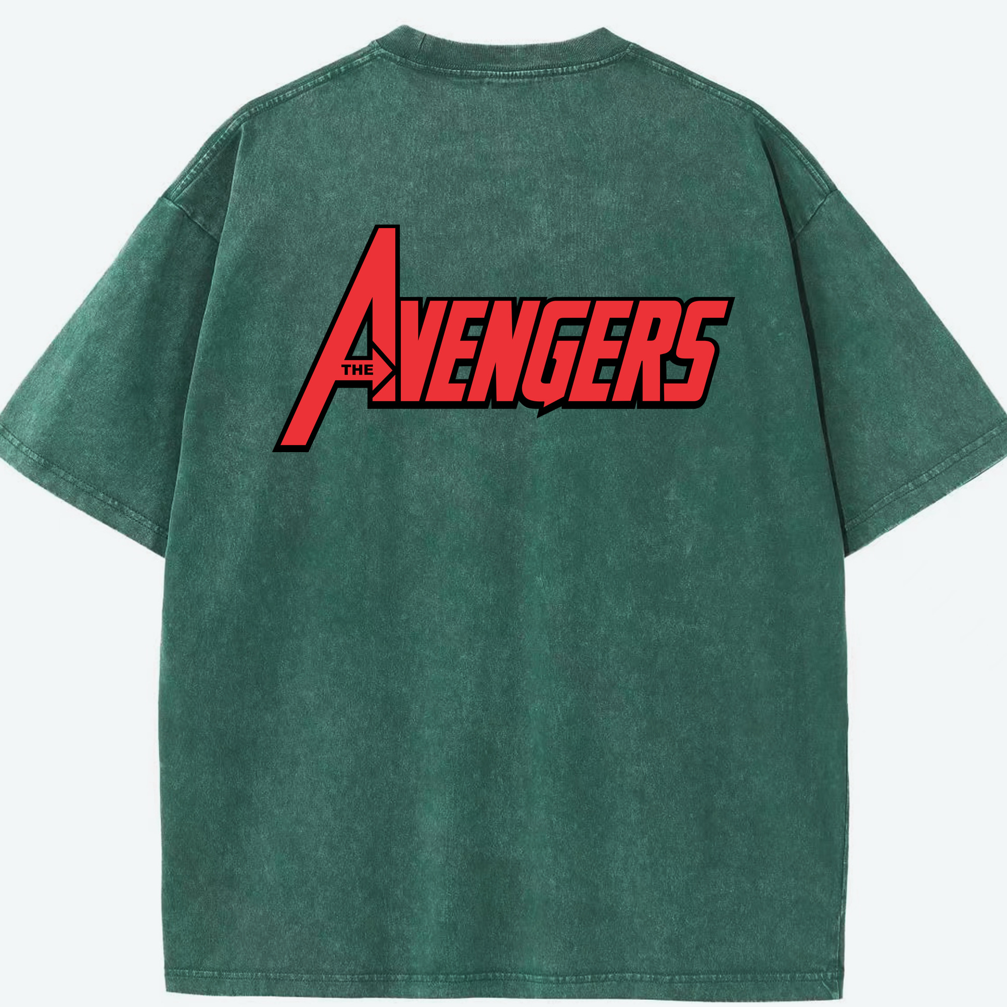 （画像用） アベンジャーズ The Avengers 綿100% ヴィンテージ風 半袖Tシャツ（背面プリント）